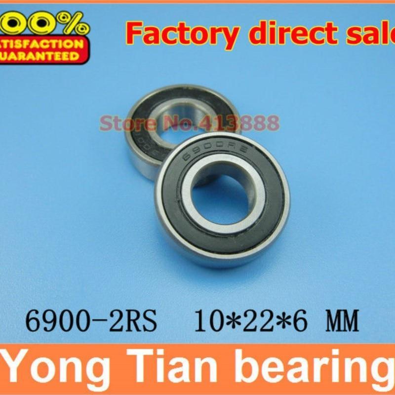 NBZH bearing(1pcs) The Rubber Sealing Cover  Thin Wall Deep Groove Ball Bearings 6900-2RS 10*22*6 Mm