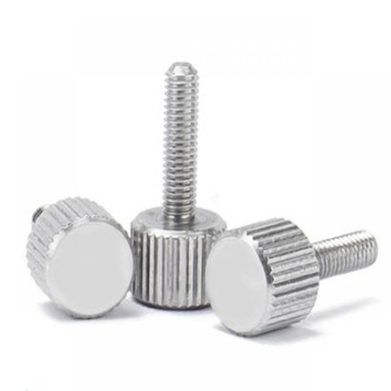2-5pcs M2 M2.5 M3 M4 M5 M6 m8 Steel with black or 304 Stainless Steel Thumb Screws Small Knurled Head Manual Adjustment Screws