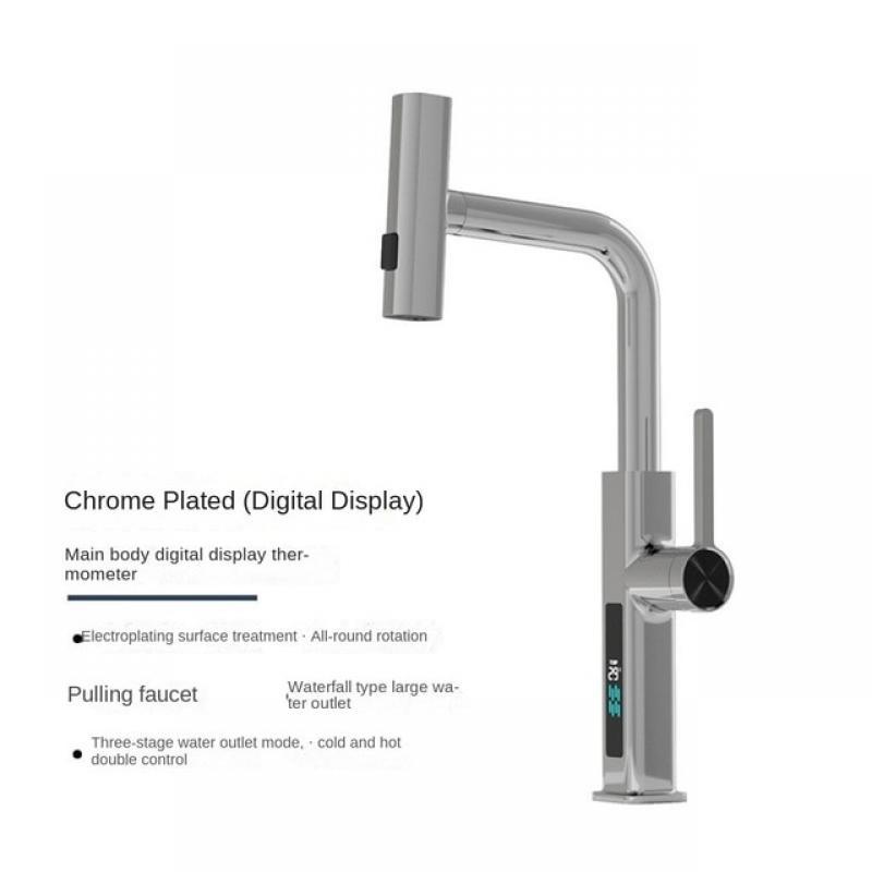 Waterfall Kitchen Faucets Pull Out Kitchen Sink Water Tap Rotation Tap Kitchen Novel Kitchen Accessorie