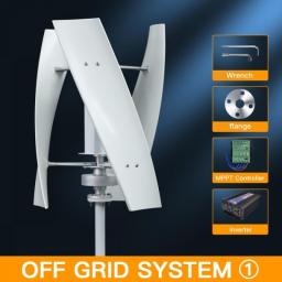 2000w Vertical Axis Wind Turbine 48V Alternative Energy Generator 220v AC Output Household Complete Kit With Controller Inverter