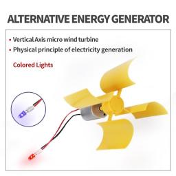 LED DIY Kit Mini Wind Turbine Generator Mini Motor With Blade N02 19 Dropship Alternative Energy Generator Vertical Physical Pow