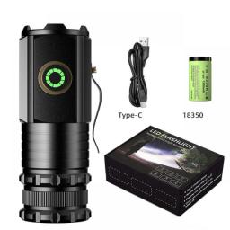 High Quality 3 LED Flashlight 18350 Aluminium Alloy Torch Rechargeable USB Light IP68 Waterproof With Magnet For Hiking Camping