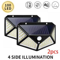 Solar Lamp Outdoor Multifunctional Solar Led Light Garden Decoration Waterproof Sunlight Powered Spotlight With Motion Sensor