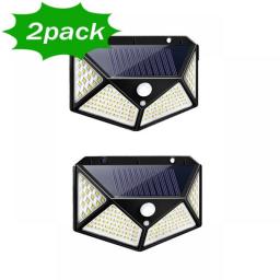 1/2/4/8/10PCS 100 LED Solar Power Wall Light Motion Sensor Waterproof Outdoor Garden Lamp