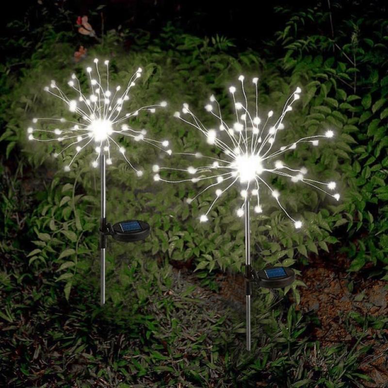 LED Solar Firework Light Outdoor Waterproof DIY Night Light String 90/120/150/200 Garden Lawn Landscape Holiday Christmas Lights