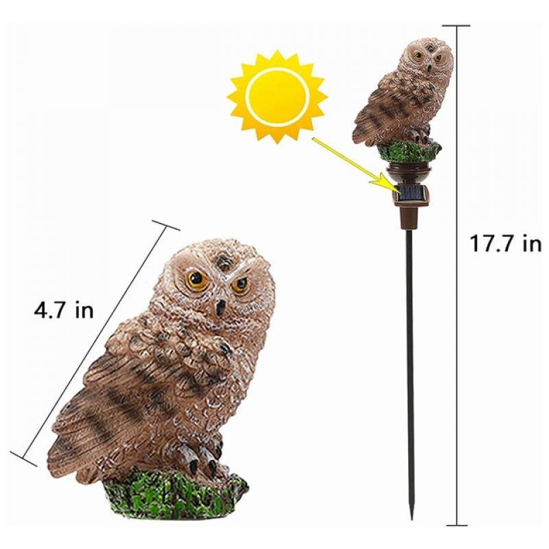 Outdoor Solar Lights Solar Powered LED Owl Garden Lights Owl Animal Lawn Lamps Waterproof Solar Lamp for Christmas Decoration