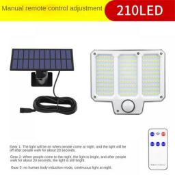 Energy Saving Split Body Induction Lamp Solar Wall Lamp 1200mah Intelligent Remote Control Polycrystalline Silicon Adjustment