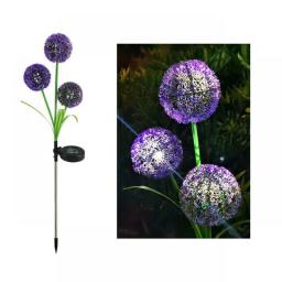 Outdoor Solar Lights IP65 Waterproof Dandelion Flowers Lamp Garden Decoration Lightting Lawn Yard Parks Wedding Holiday New