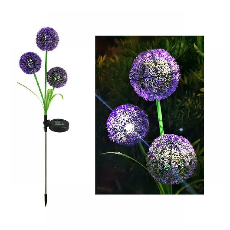 Outdoor Solar Lights IP65 Waterproof Dandelion Flowers Lamp Garden Decoration Lightting Lawn Yard Parks Wedding Holiday New