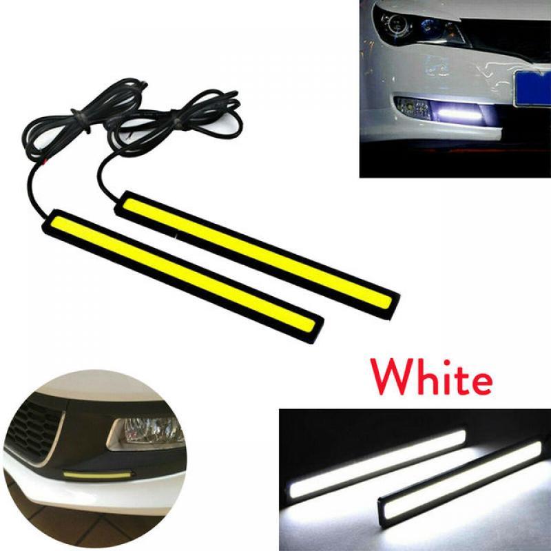 1Pcs Ultra Thin Bright LED COB Strip DC 12V DRL Lamp Day Time Running Driving Lamp for Auto Car Side Light Fog Light Waterproof