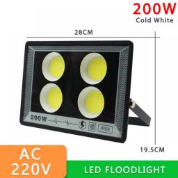 LED FloodLight 220V 50W 100W 200W 300W 500W Waterproof High Bright Outdoor Garden Projector Lighting Spotlight Wall Flood Lights