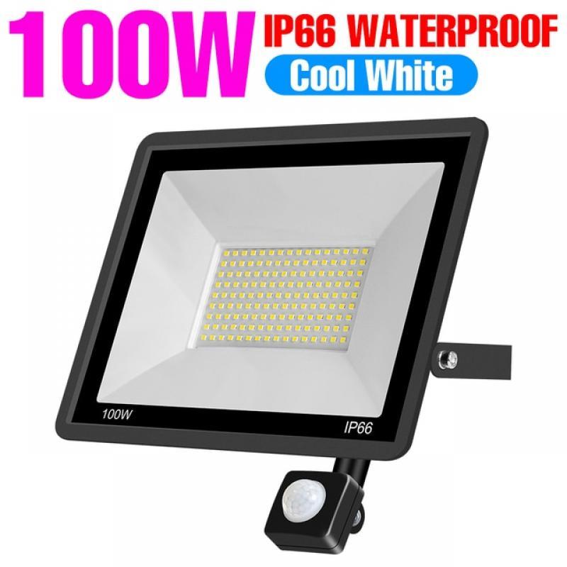 PIR Motion Sensor LED Flood Light 220V Spotlight Outdoor 10W 20W 30W 50W 100W LED Garden Lamp Waterproof Projector Street Lamp