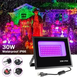 UV Led Black Light, 30W 85-265V Black Light IP66 Waterproof Glow In The Dark, Black Light Party, Body Paint，fluorescent Poster