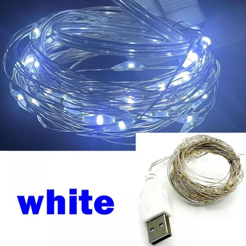 3/10/20M USB LED String Lights Copper Silver Wire Garland Light Waterproof Fairy Lights For Christmas Wedding Party Decoration