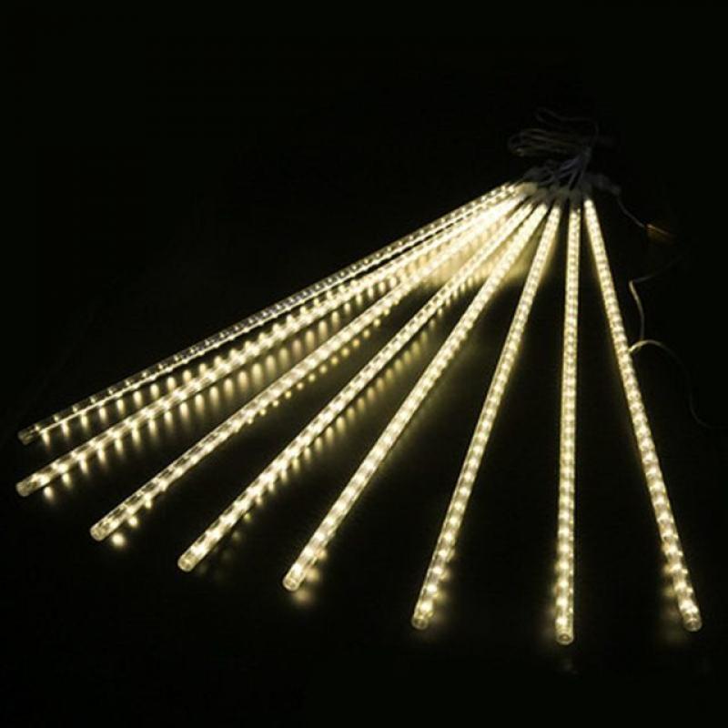 8 Tubes 30cm LED Meteor Shower Garland Festoon Holiday Strip Light Outdoor Waterproof Fairy String Lights for Street Decoration