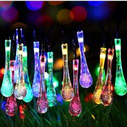 Solar Led Light Outdoor Waterproof Solar String Lights Shower Rain Fairy Light For Garden Tree Holiday Wedding Party Decoration