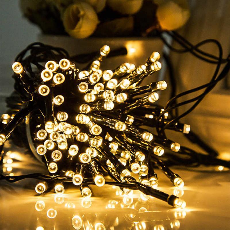 Christmas Lamp 22M Outdoor Waterproof 200LED Solar String Lights for Garden Patio Fence Holiday Party Decorations