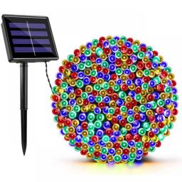 Solar Powered LED String Lights Outdoor Waterproof Fairy Lights String Solar Garland For Patio Wedding Christmas Garden Light
