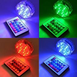 RGB Swimming Pool Lights Led Remote Control Floating Light For Waterproof IP68 Patio Garden Pond Party 16 Colour Decoration Lamp