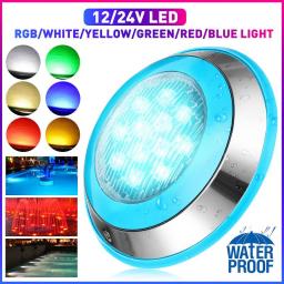 12/24V Swimming Pool Light Led Waterproof LED Swimming Pool Light Underwater Outdoor Lighting Fountains Lamp Garden Pond Light
