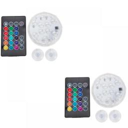 Hot Tub Lights 2 Count Bottom Light LED Submersible Waterproof Lights Pool Diving Plastic Aquarium