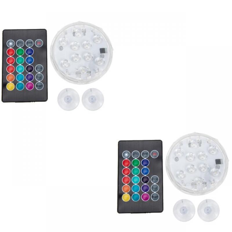 Hot Tub Lights 2 Count Bottom Light LED Submersible Waterproof Lights Pool Diving Plastic Aquarium
