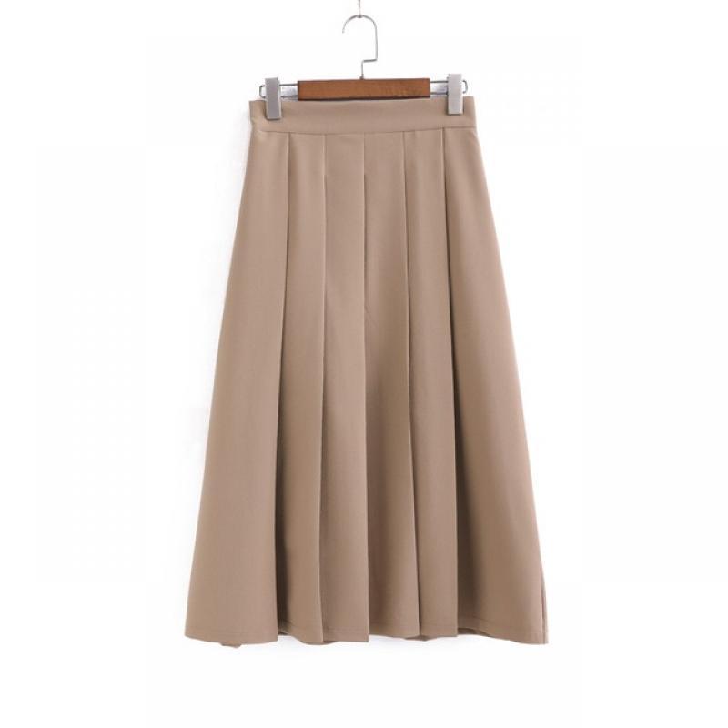 Li Zhiqi high waist mid-length suit pleated skirt women's autumn new thin loose foreign skirt 111710