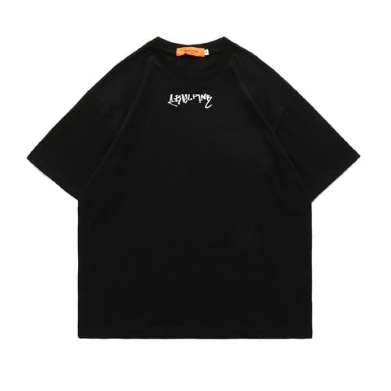 American Retro Hip Hop Loose Letter print Short Sleeve T shirt Women Cotton tops Oversized Couples Half Sleeve goth y2k clothes