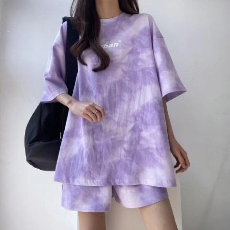 Summer Casual Sport Suits Short Sets Oversized T Shirt Women Clothing Tracksuit Woman Two Piece Sets Womens Outifits Streetwear