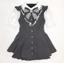 Summer Women's Outfits Bow Lace Stitching Waist Short Sleeve Short Skirt Lolita Two-Piece Suit Sweet Cute Elegant Suit For Women