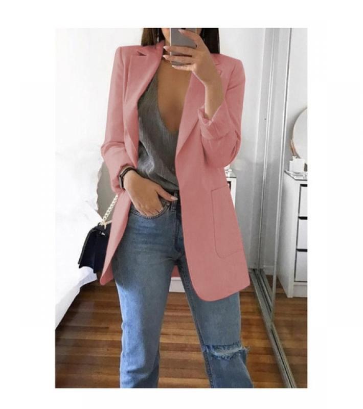 Women's Blazers Jacket 2022 Spring and Autumn Female Jacket Oversize Office Long Sleeve Solid Color Coat Loose Casual Clothes