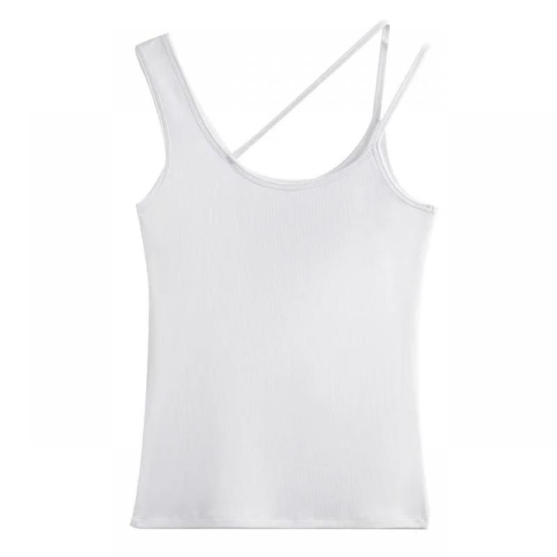 Summer New Women's Clothing Thread Irregular Two-sided Slim-fitting Suspender Vest Sexy Open-back Suspender Tank Top