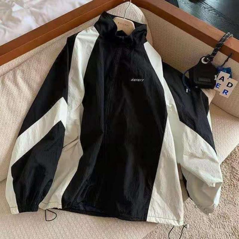 QWEEK Windbreaker Jackets Harajuku Oversized Streetwear Black Trench Jacket Couple Clothes Korean Fashion College Coats New 2023
