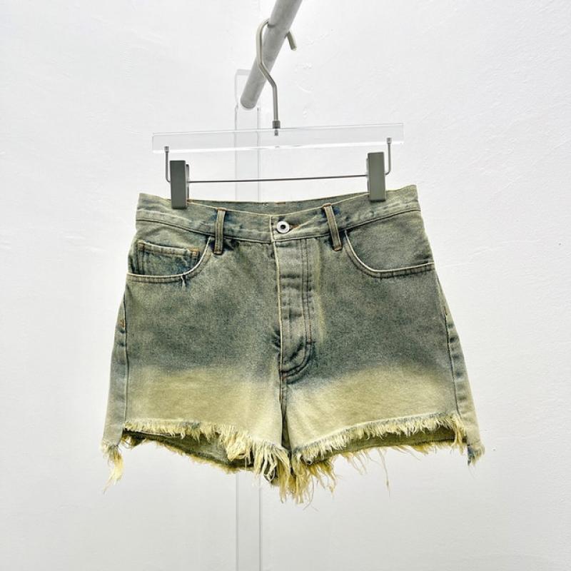 Gradient Wash Old Hair Mustard Edge Women's Denim Shorts 2023 Spring And Summer New Commuter Fashion Versatile Cotton Pants Y2k