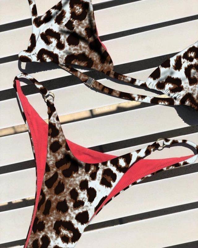 High Cut Micro Bikini Women Leopard Bandage Push Up Swimsuit Sexy Bathing Suit Padded Thong Swimwear Biquini Trajes De Baño 2023