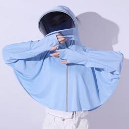 Sunscreen Women's Hat Summer Cap 2022 New Anti-Cycling, Anti-UV, Breathable Sun Blouses With Thin Ice Silk Sun-Protective Cloth