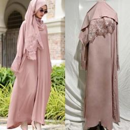 Wepbel Abaya Arab Women's Robes Dress With Headscarf Muslim Ramadan Eid Abaya Islamic Clothing Kaftan Muslim Hijab Dress