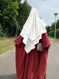 Long Khimar Ramdan Eid Muslim Long Hijab Headcarf Women One Piece Jilbab Jubha Islamic Clothing Hijabs Musulman Prayer Garment