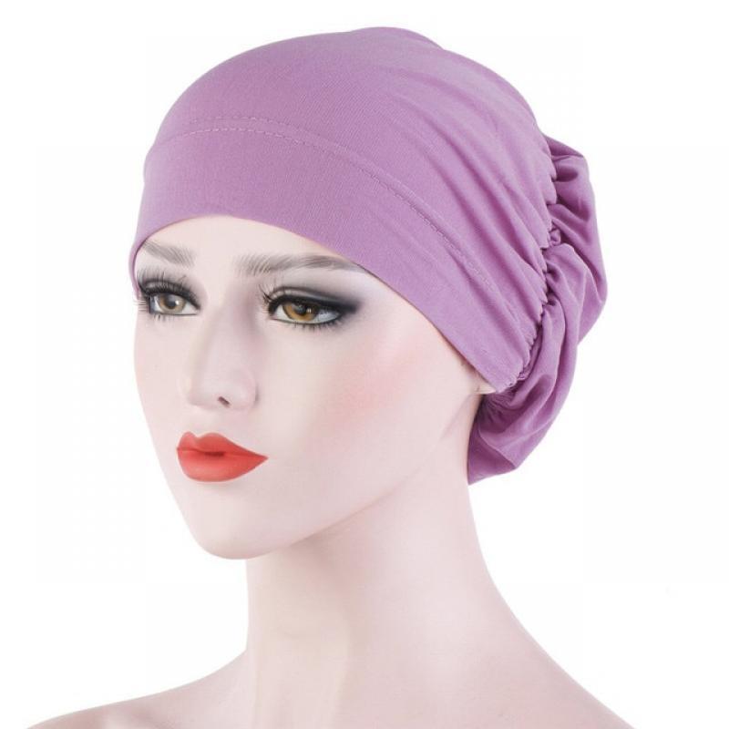 Muslim Gorras Prayer Caps Turban Hats Women Bonnet Hijab Cap Beanie Solid Color Casquettes Headwrap Kippah Jewish Sleeping Cap