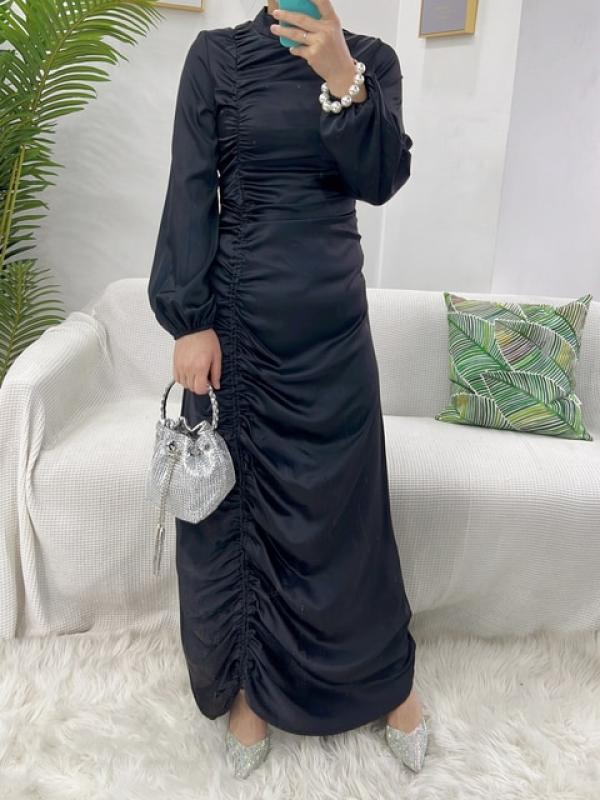 Party Long Dress Spring Eid Muslim Women Abaya Morocco Drawstring Elegant Prayer Robe Dresses Ramadan Musulman Bodycon Vestidos