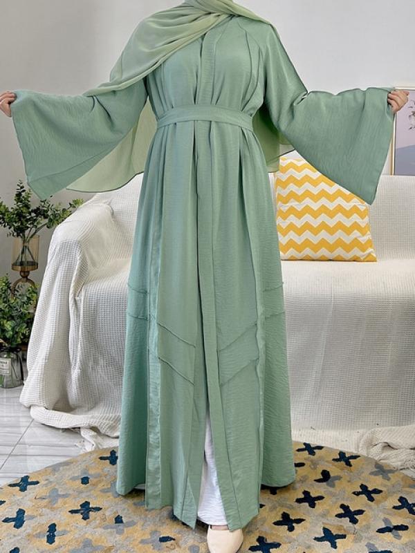 Open Abayas for Women Islamic Clothing Hijab Dress Muslim Kimono Dubai Saudi Turkish Modest Outfits Ramadan Eid Robe Caftan
