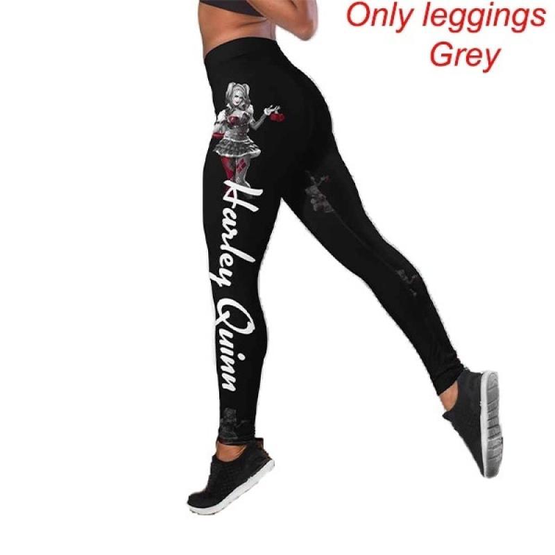Halloween Hollow Tank Top & Legging for Women 3D Print Sleeveless Shirt Summer Vest Yoga Leggings Suit Sportswear Suit