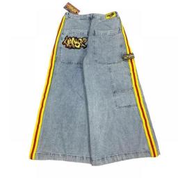 Retro Y2K Jeans 2023 New Vintage Harajuku Letter Printing Straight Women Jeans High Street Casual Wide Leg Pants Goth Pants