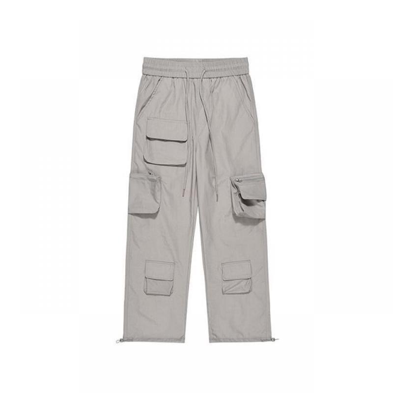 Cargo Pants Women Clothing Vintage Belted Multi Pocket Streetwear Women Pants Casual Wide Leg Sweatpants Women Trousers