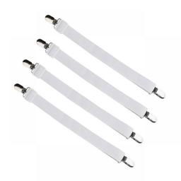 4pcs Adjustable Bed Sheet Fasteners Straps Elastic Mattress Cover Corner Holder Clip Grippers Suspender Cord Hook Loop Clasps