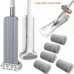 Squeeze Mop Magic Flat Hands Free Washing Lazy Mops For House Floor Cleaning Household Cleaning Tools With Replaced Pads