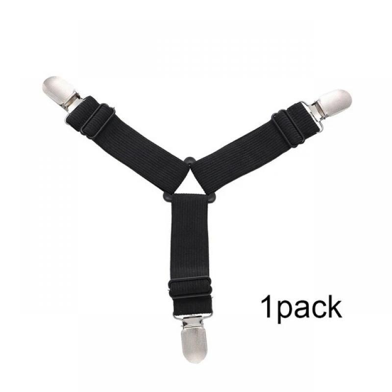1/4pc Triangle Quilt Fixer Metal Clip Adjustable Elastic Sofa Cushion Quilt Bed Practical Invisible Non-slip Safety Sheet Straps