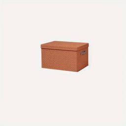 1pc Fabric Foldable Clothes & Quilt Storage Box With Lid Thickened PP Plate For Household & Dormitory Use