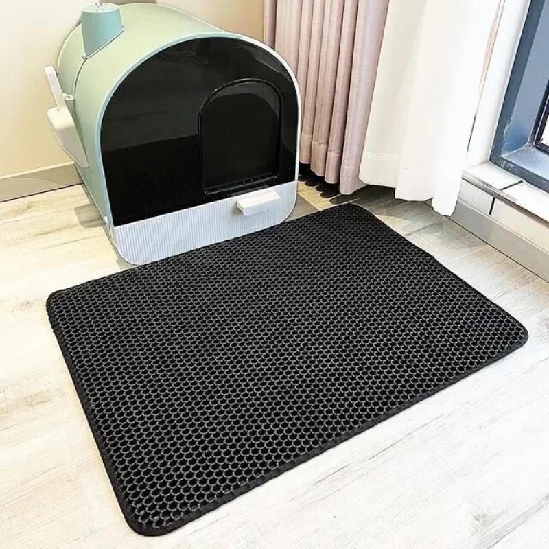 Cat Litter Mat Double Layer Pet Non Slip big Pet Litter Box Filter MatWear Resistant Waterproof Cat Litter Mat Free Shipping