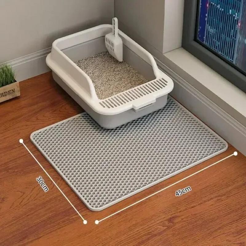 cat accessories Double-layer  Non-slip big Cat Litter Mat Pet Litter Box Filter MatWear Resistant  Cat Litter Mat  free shipping
